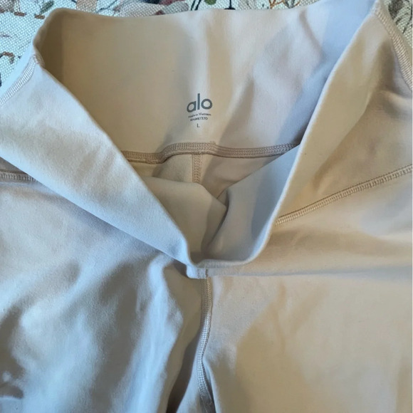 Alo | Yoga Workout Leggings | Blush Pink | Sheer Panels | Women’s L - Picture 4 of 6